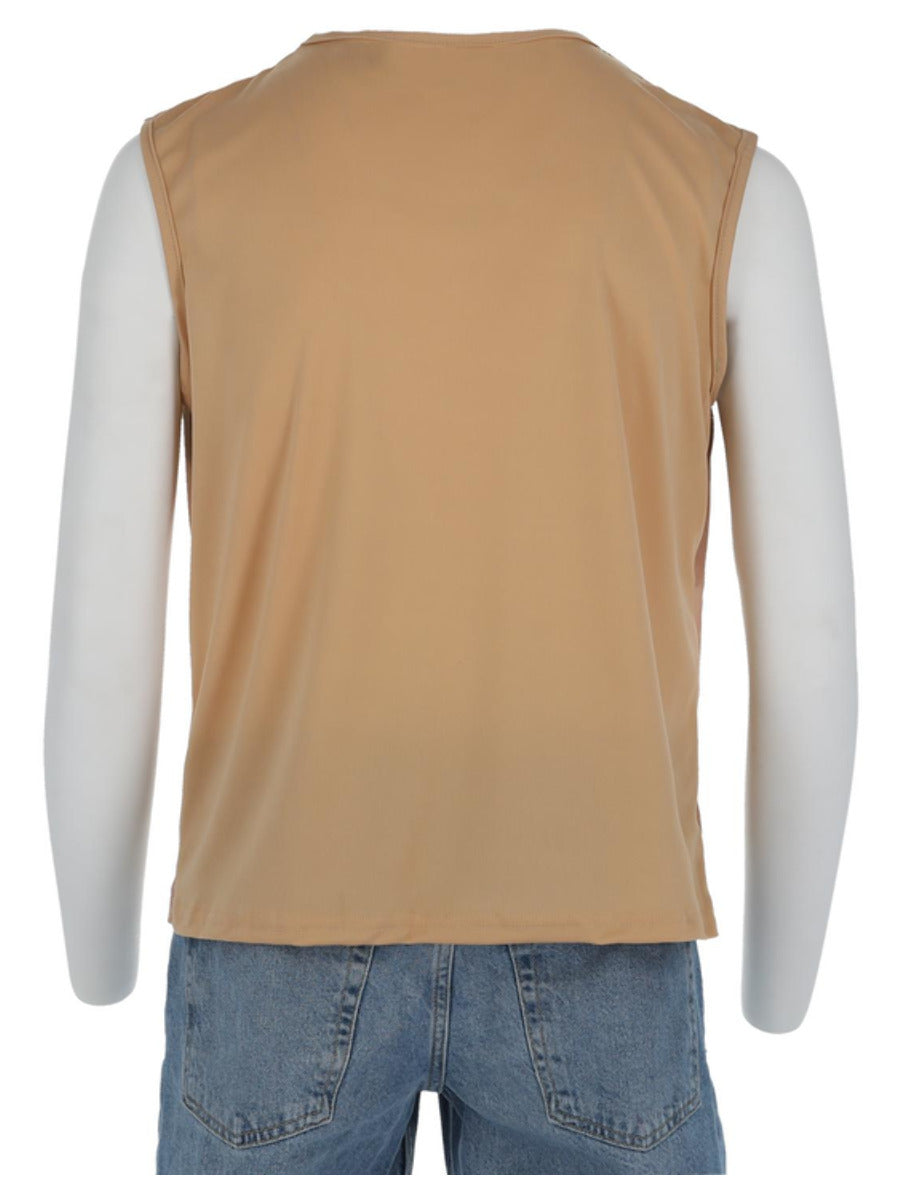 Realistic 70s Hairy Chest, Sleeveless Top, Nude - 3