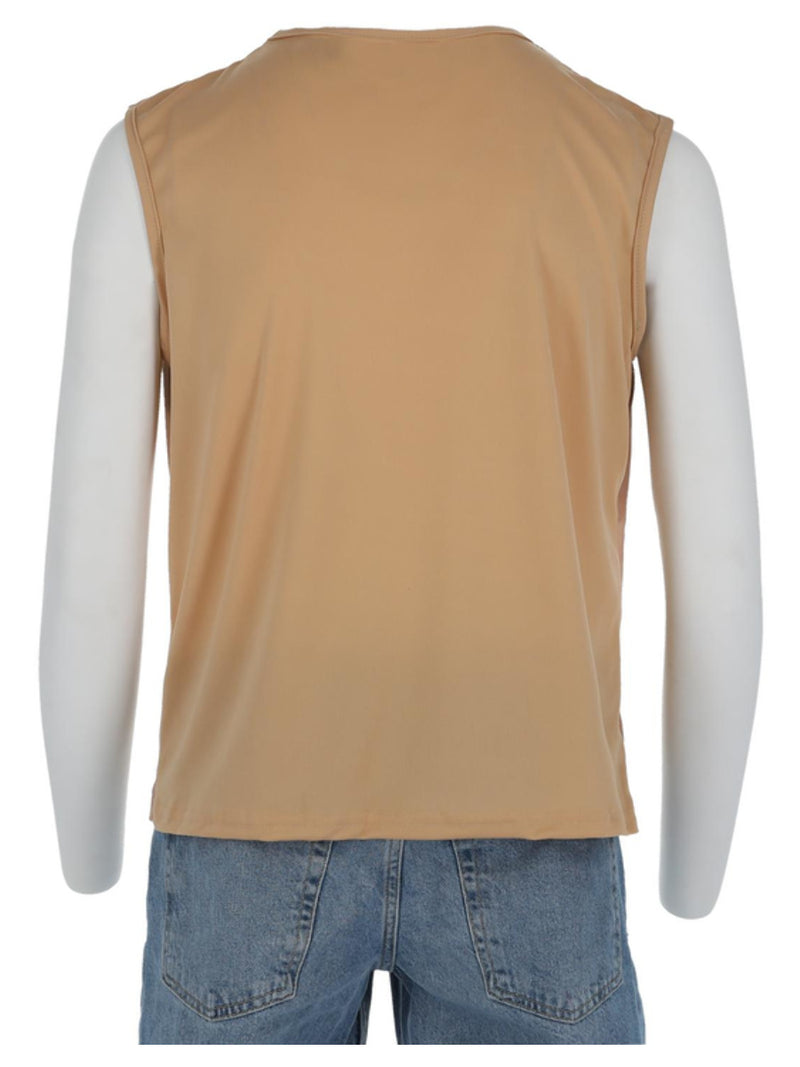 Realistic 70s Hairy Chest, Sleeveless Top, Nude - 3