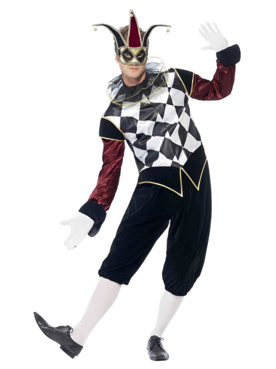 Gothic Venetian Harlequin Costume, Black - 5