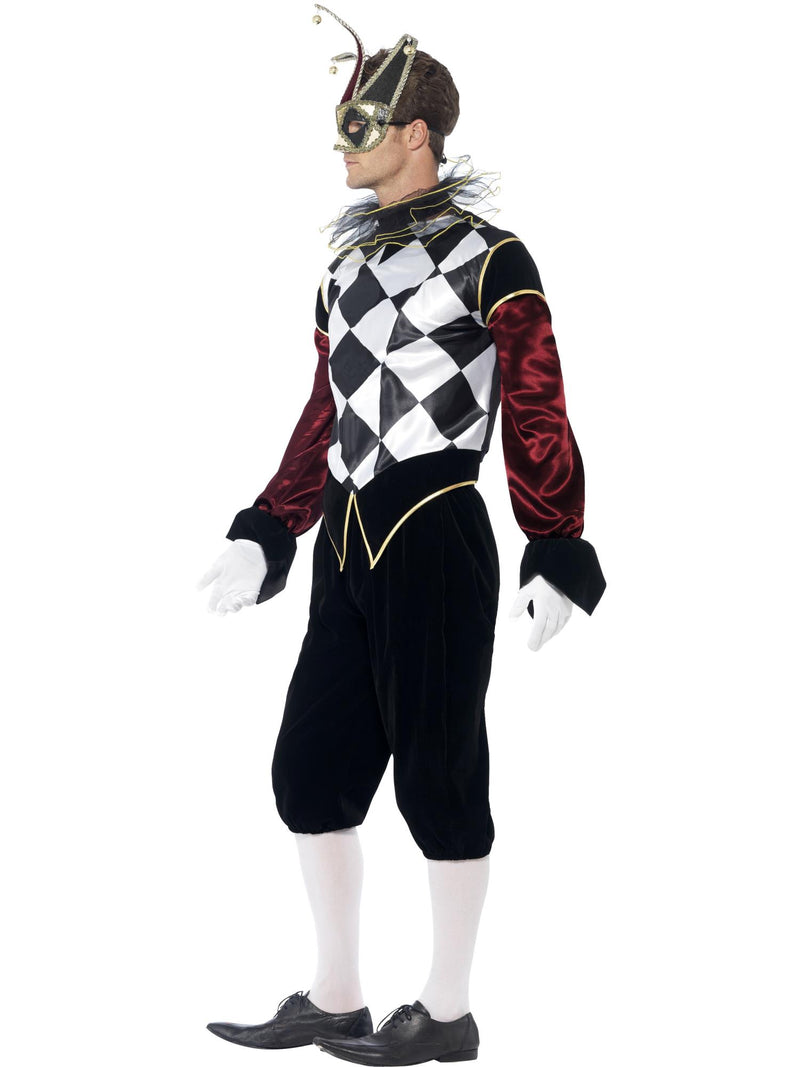 Gothic Venetian Harlequin Costume, Black 2