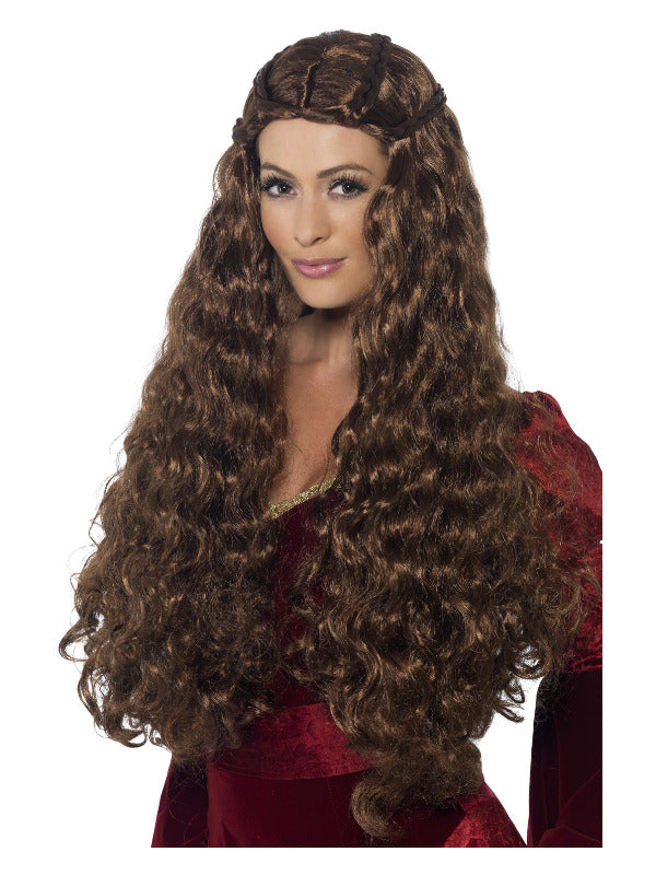Medieval Princess Wig, Brown - 2