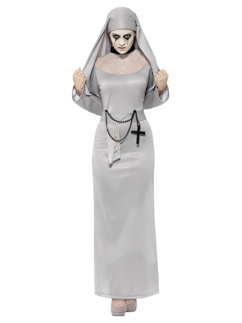 Gothic Nun Costume, Grey - 1