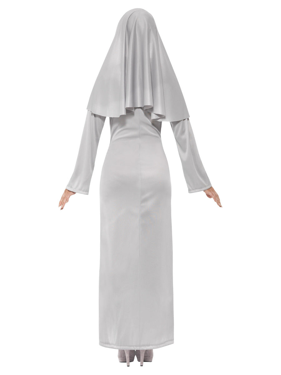Gothic Nun Costume, Grey - 3
