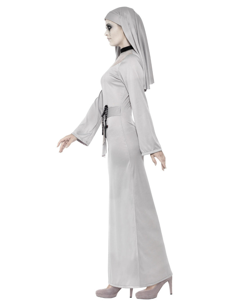 Gothic Nun Costume, Grey - 4