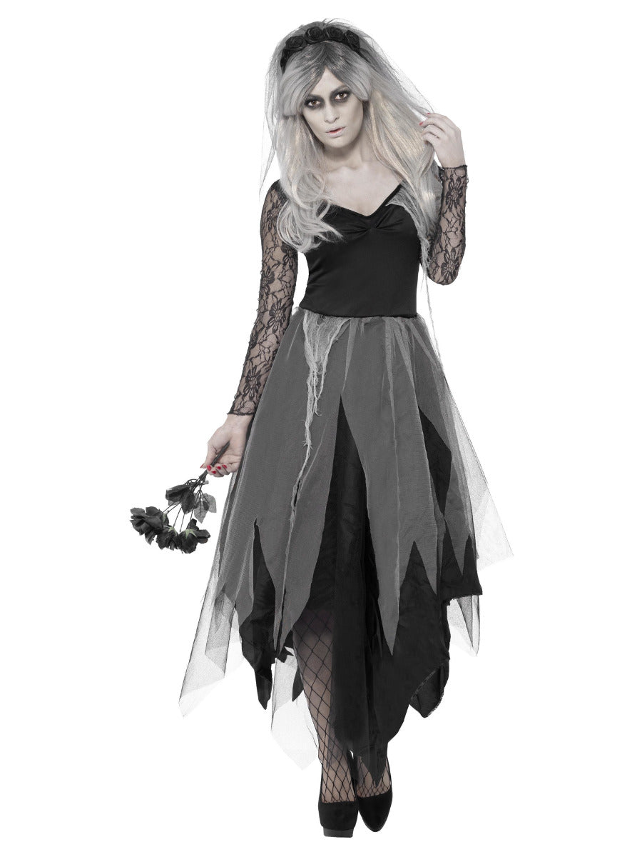Graveyard Bride Costume, Black - 1