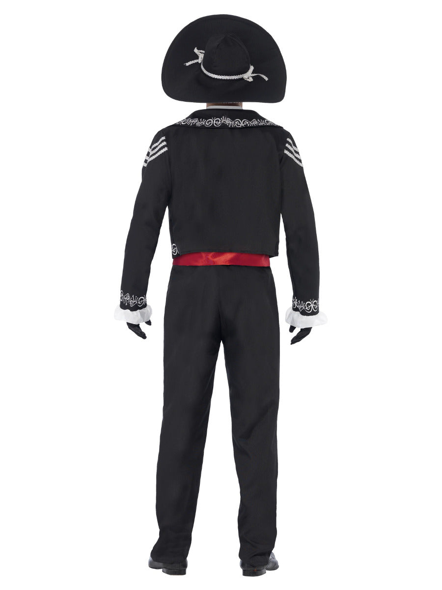 Deluxe Day of the Dead Señor Bones Costume, Black - 3