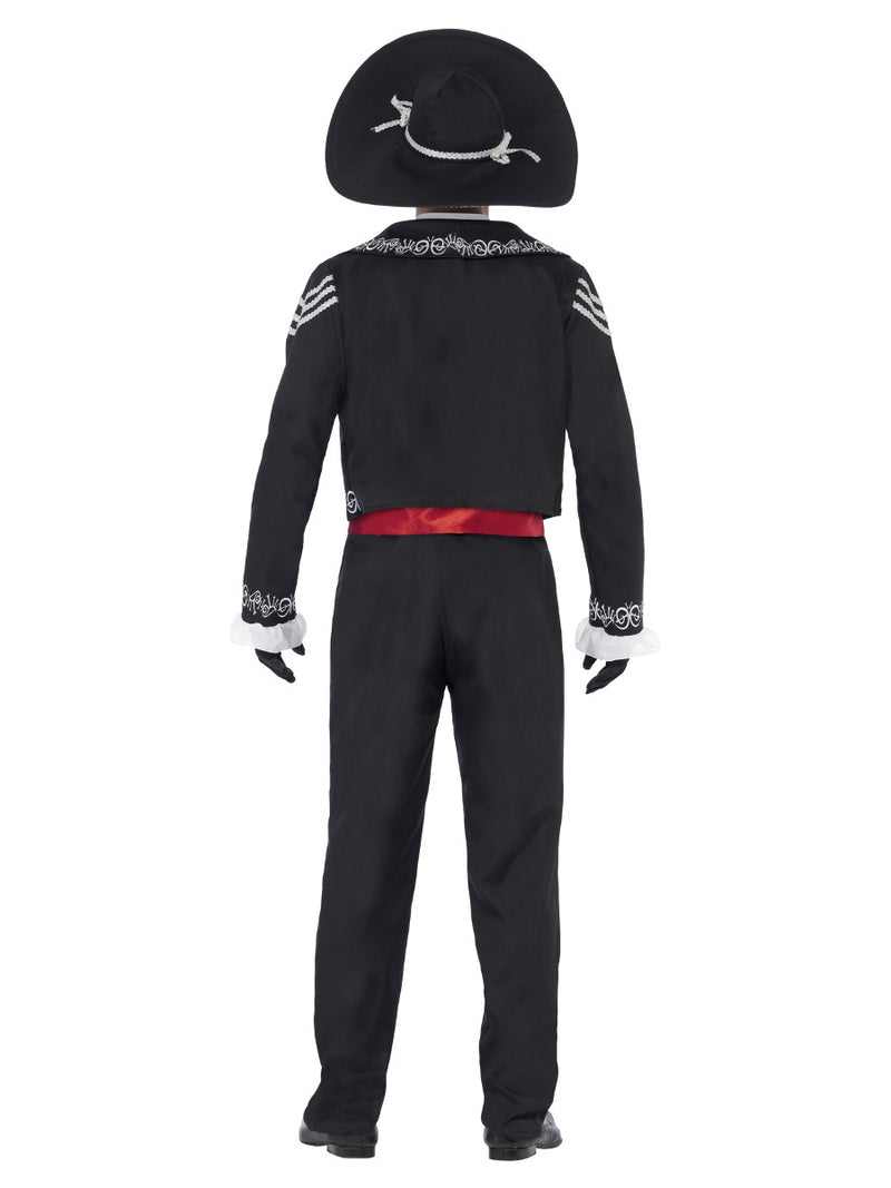 Deluxe Day of the Dead Señor Bones Costume, Black - 3