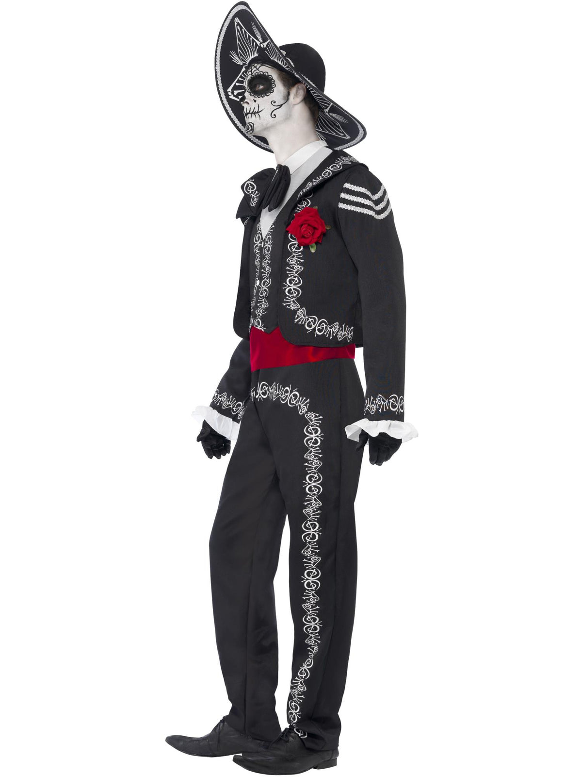 Deluxe Day of the Dead Se?or Bones Costume, Black 3