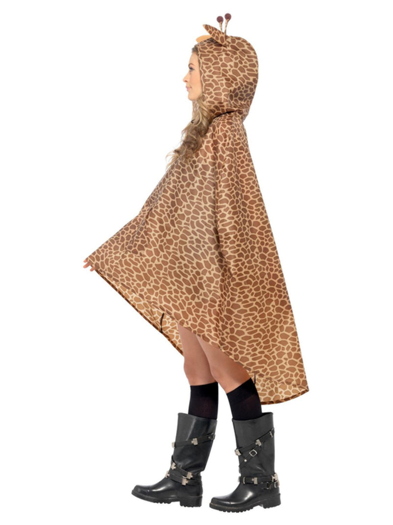 Giraffe Party Poncho, Brown - 4