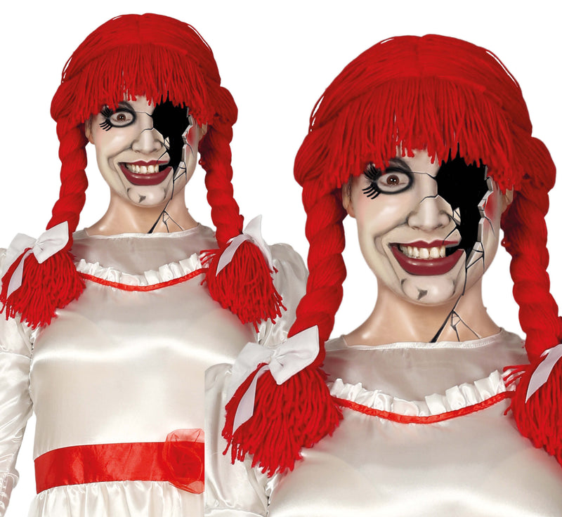RED WOOL WIG IN BOX