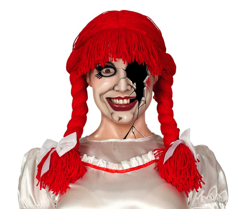 RED WOOL WIG IN BOX