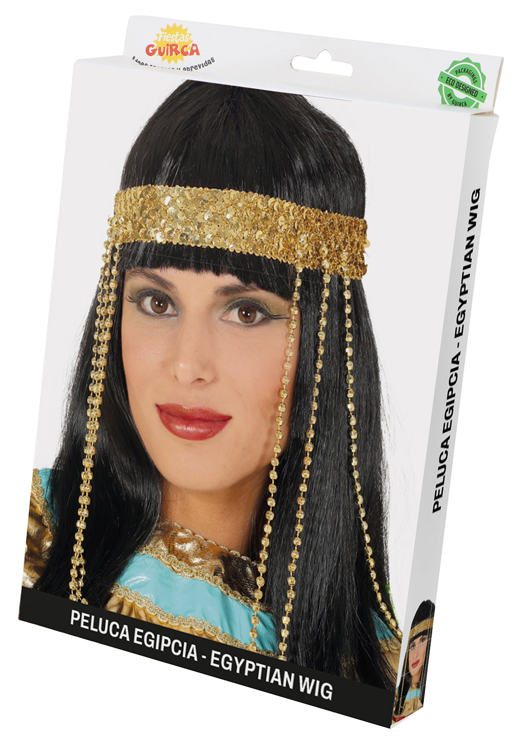 EGYPTIAN WIG WITH HAIRBAND IN BOX