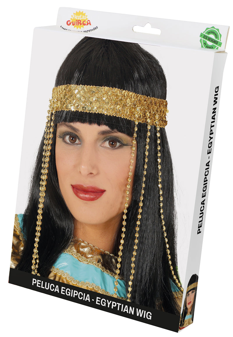 EGYPTIAN WIG WITH HAIRBAND IN BOX