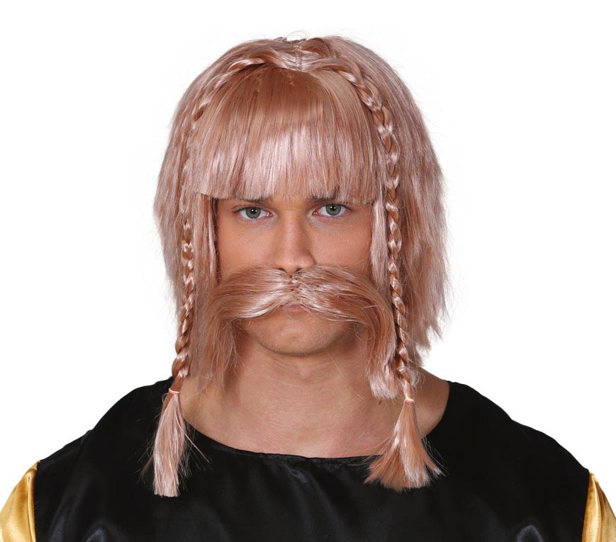 VIKING WIG AND MOUSTACHE (BOX CONTAINER)