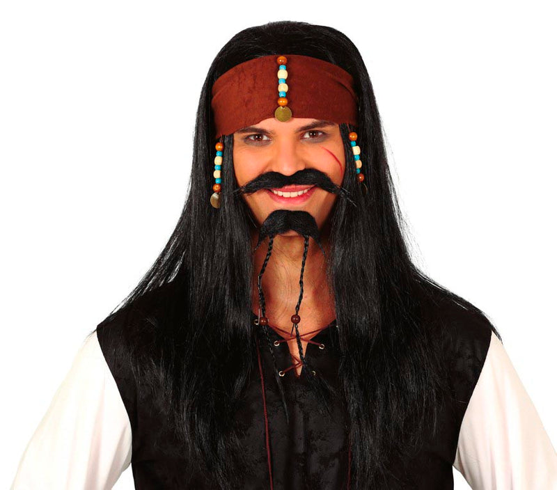 PIRATE WIG WITH HANDKERCHIEF IN BOX