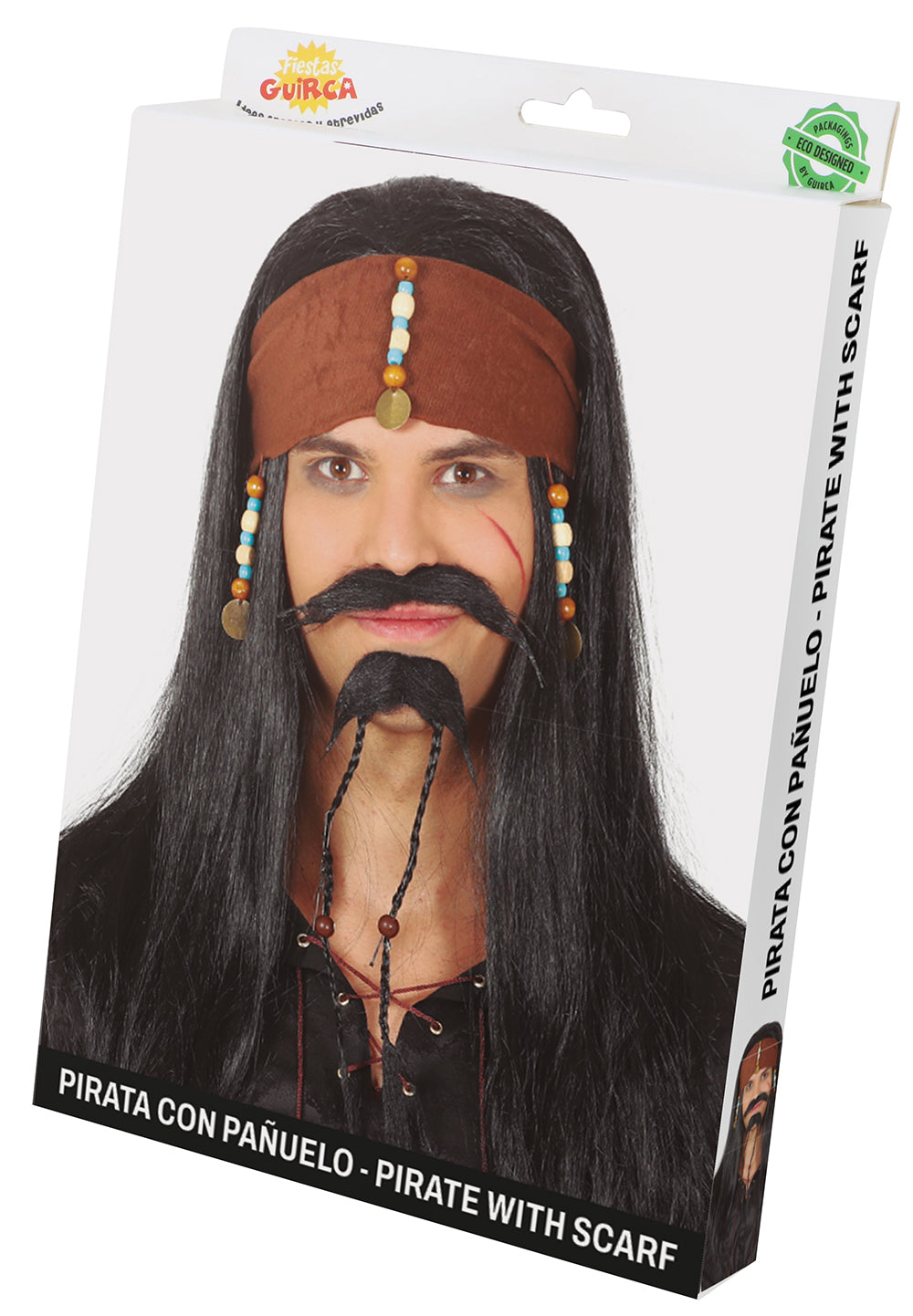 PIRATE WIG WITH HANDKERCHIEF IN BOX