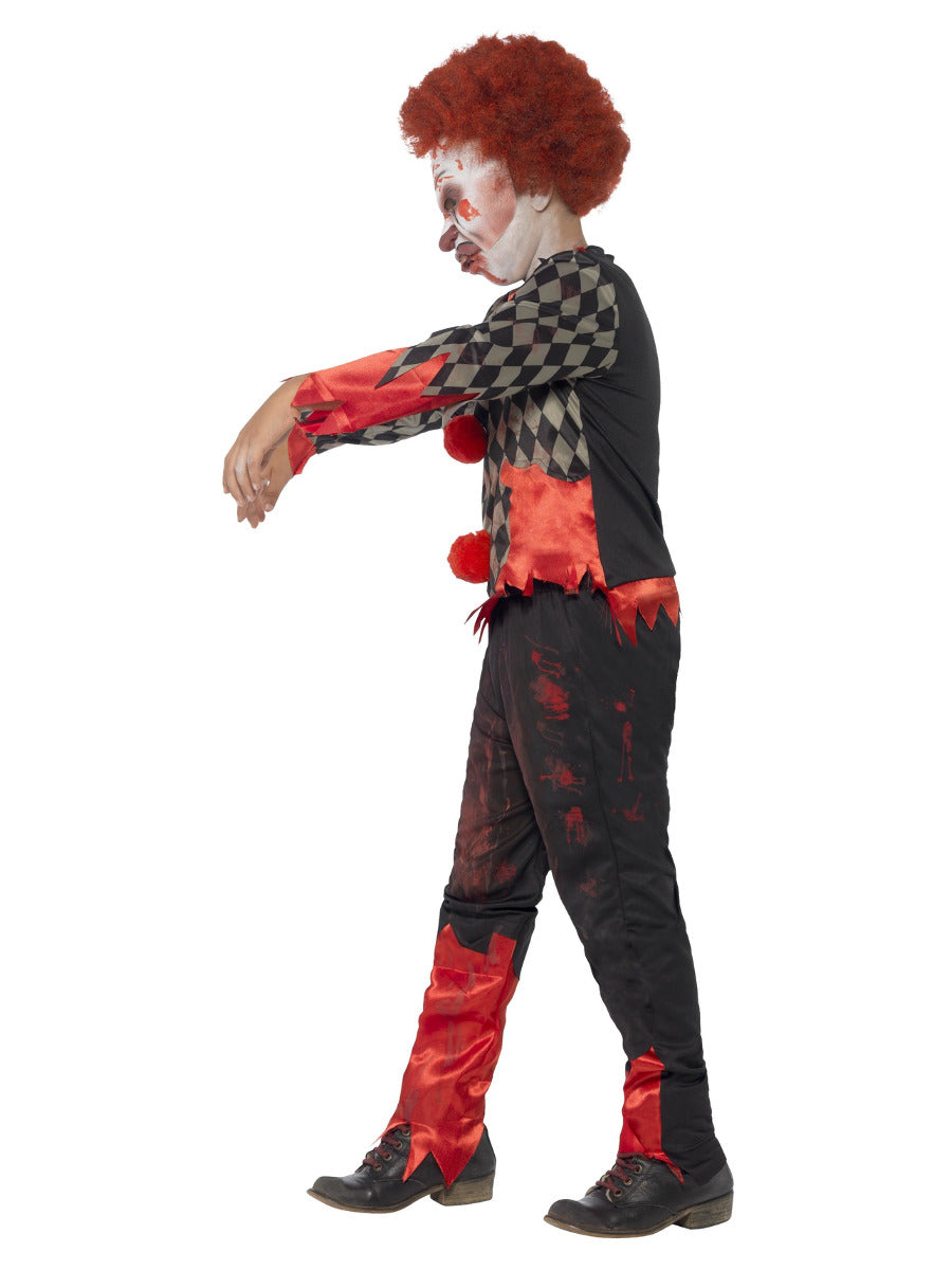 Deluxe Zombie Clown Costume, Red & Green - 4