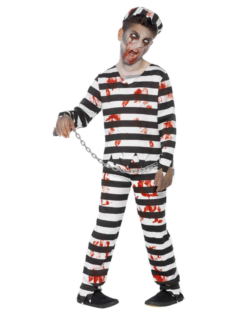 Zombie Convict Costume, Black & White - 5