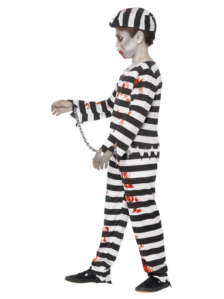 Zombie Convict Costume, Black & White - 4