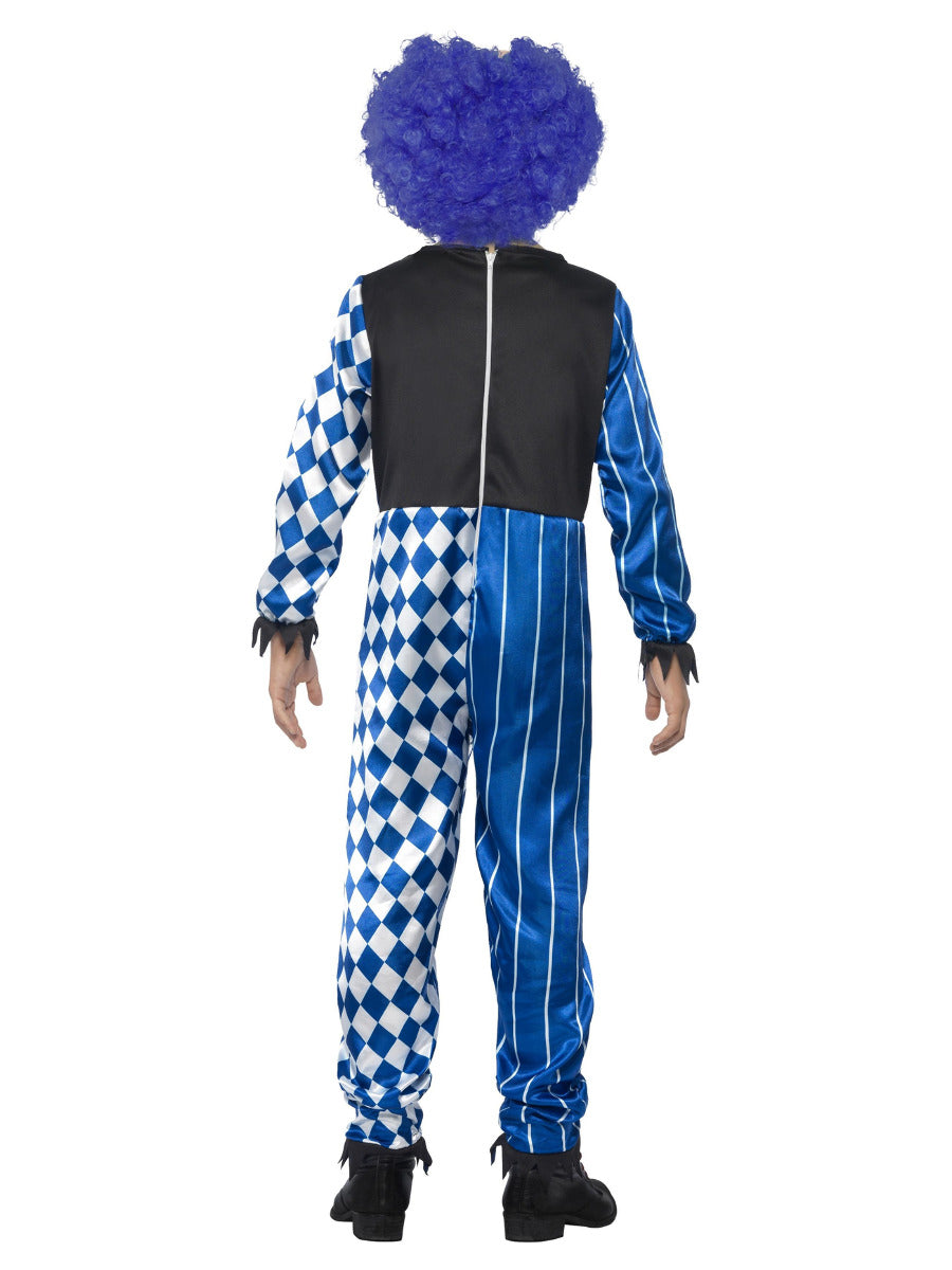 Deluxe Sinister Clown Costume, Blue - 3