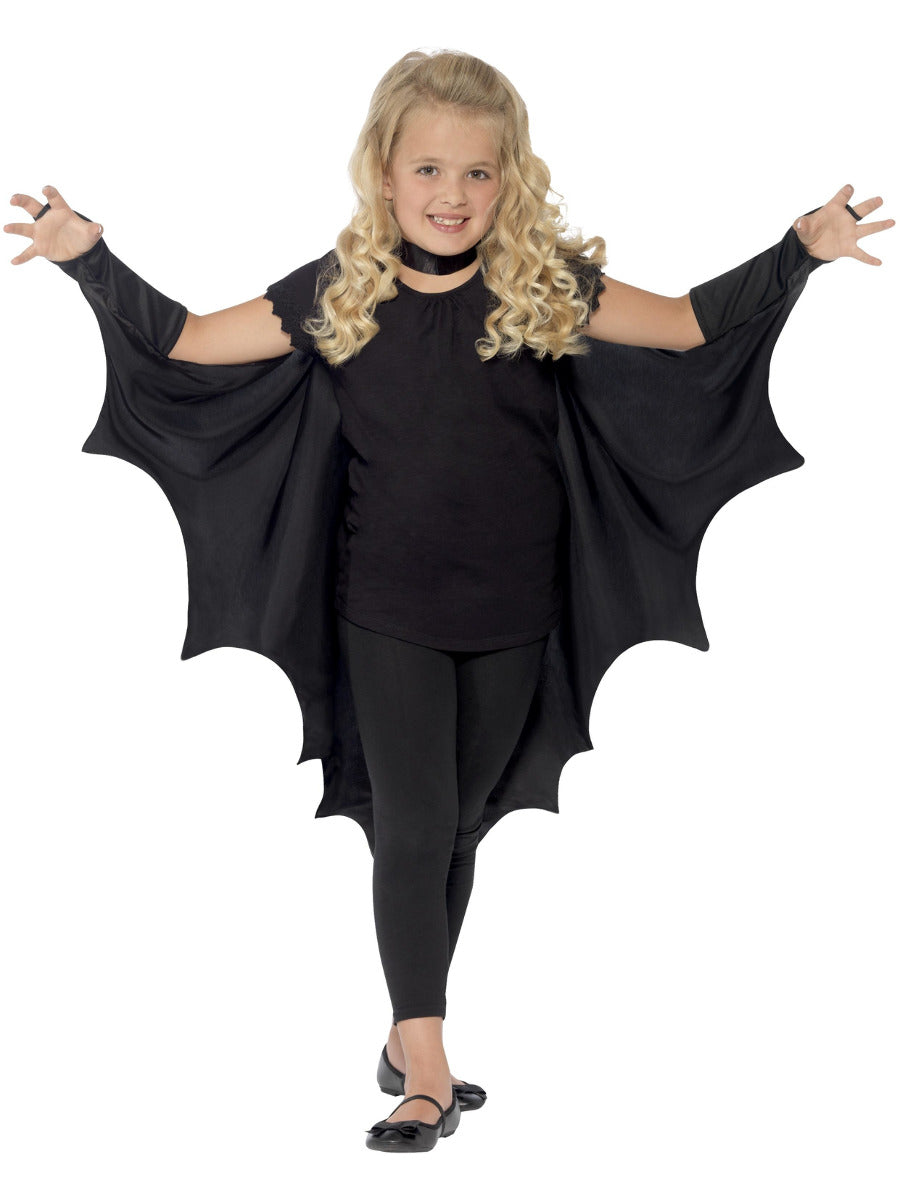 Kids Vampire Bat Wings, Black - 1