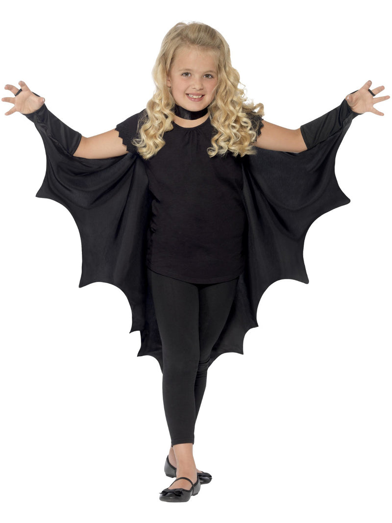 Kids Vampire Bat Wings, Black - 1