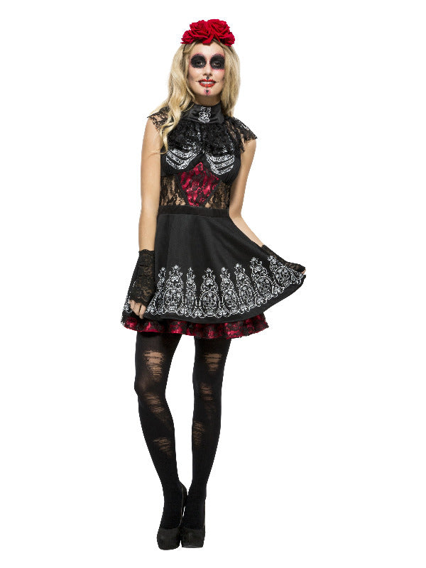Fever Day of the Dead Costume, Black - 2