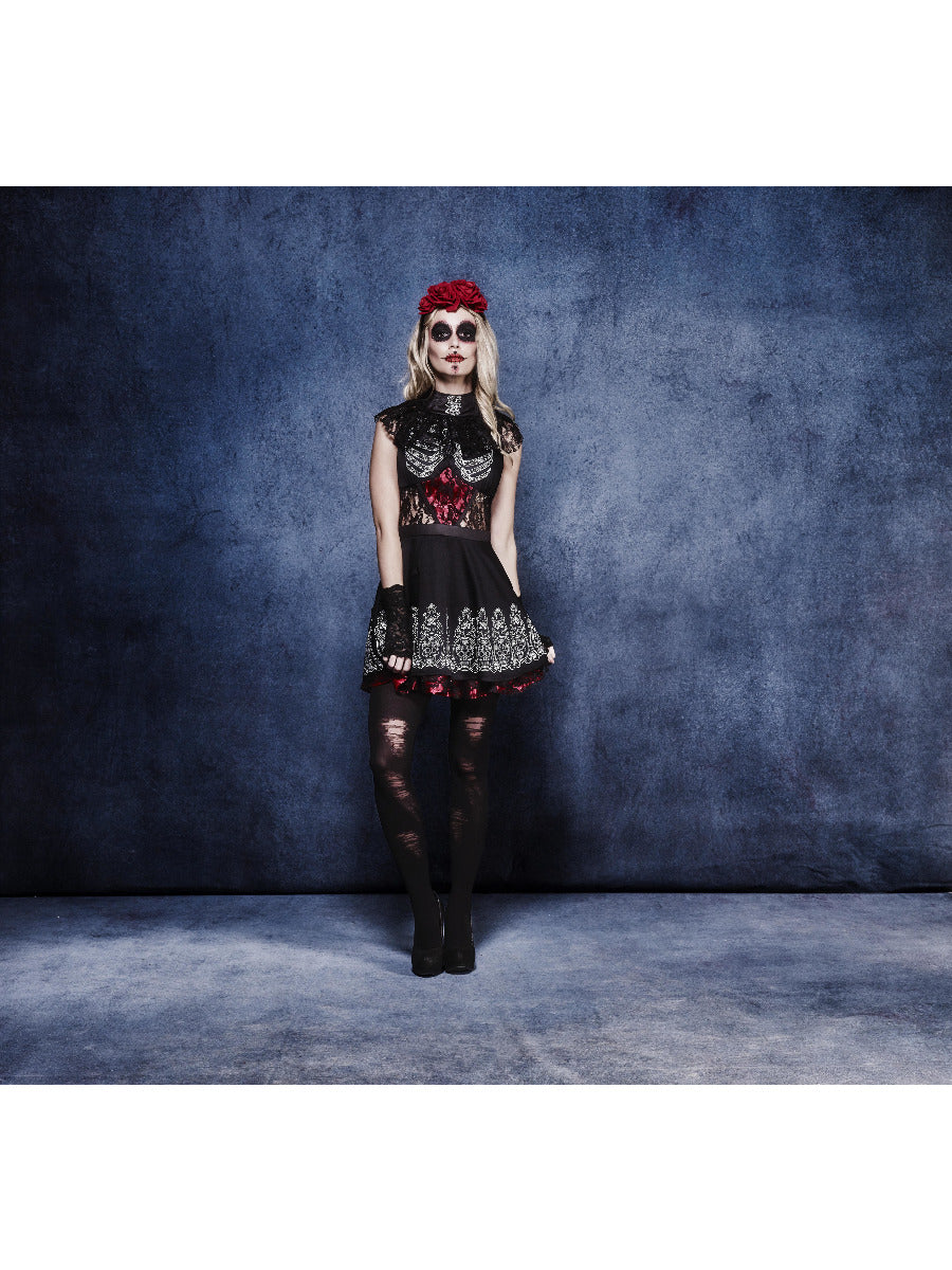 Fever Day of the Dead Costume, Black - 5
