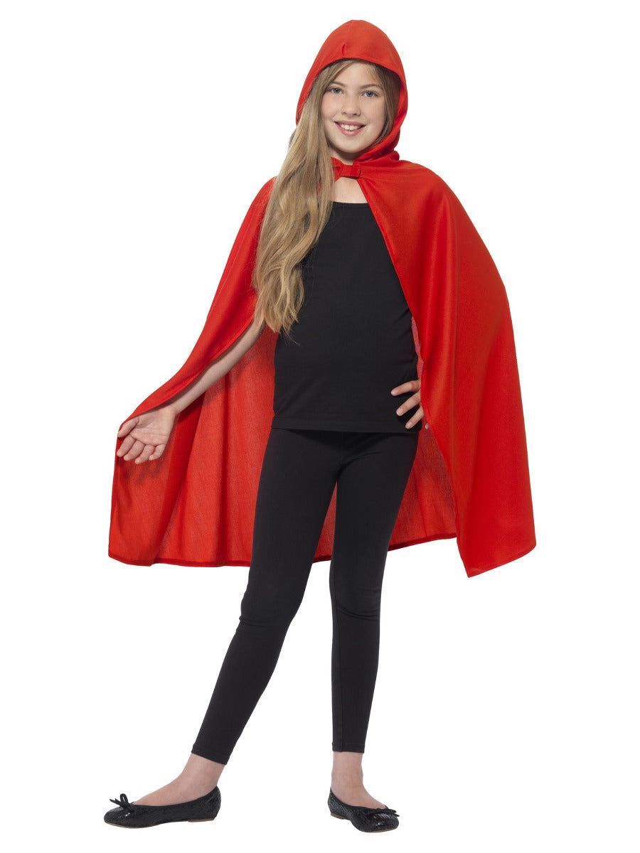 Hooded Cape, Red - 1