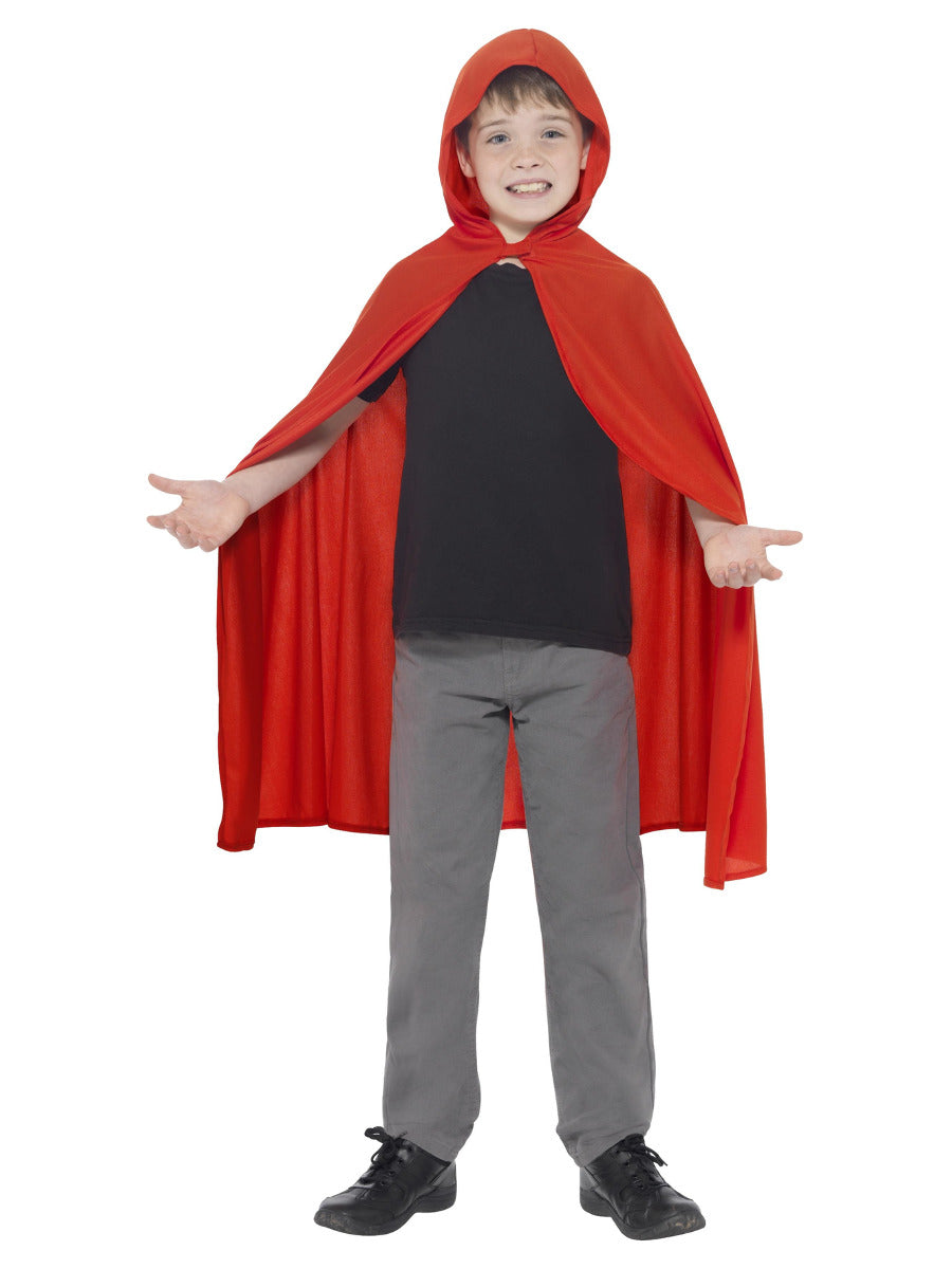 Hooded Cape, Red - 3