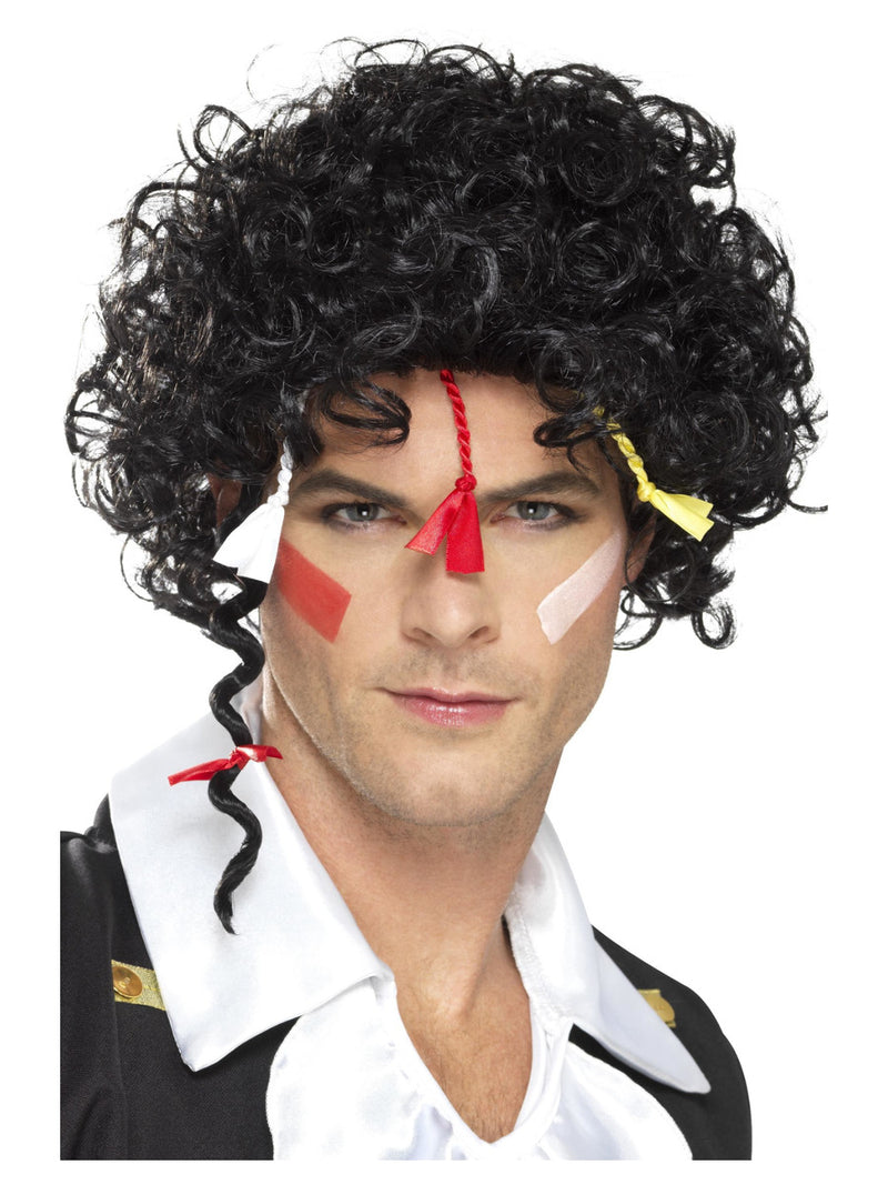 80s New Romantic Wig, Black - 1