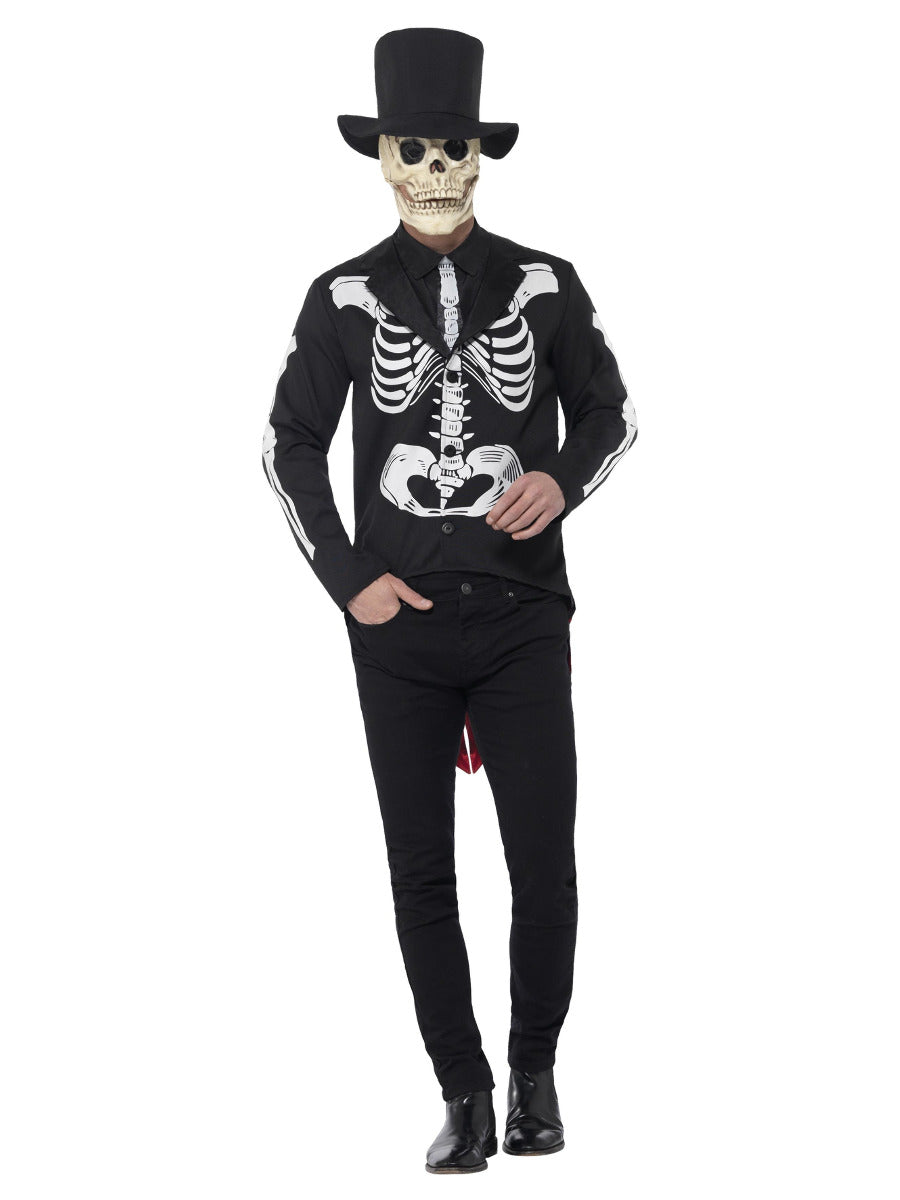 Day of the Dead Señor Skeleton Costume, Black - 1