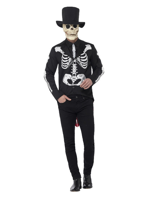 Day of the Dead Señor Skeleton Costume, Black - 2