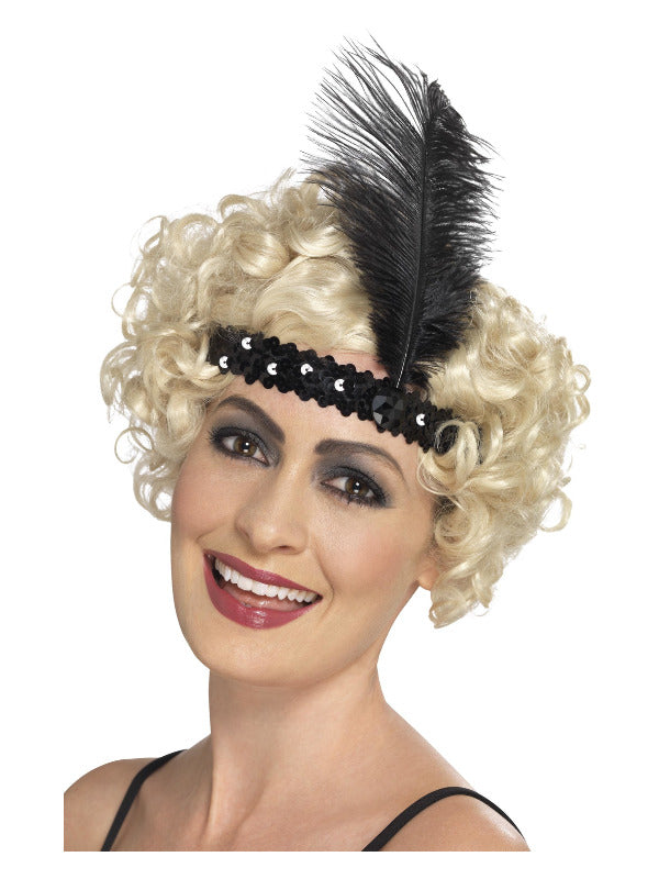 Flapper Headband, Black - 2