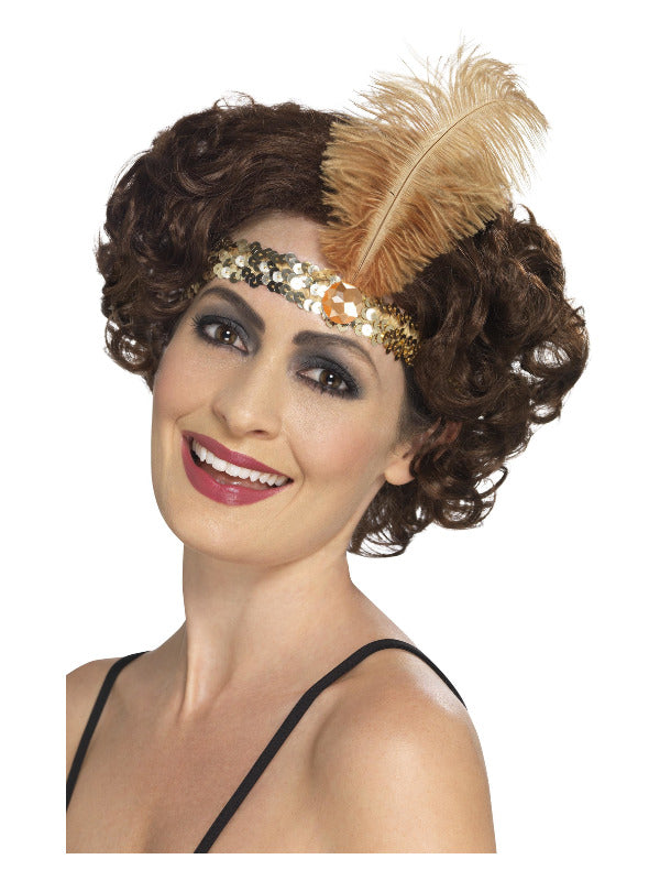 Flapper Headband, Gold - 2