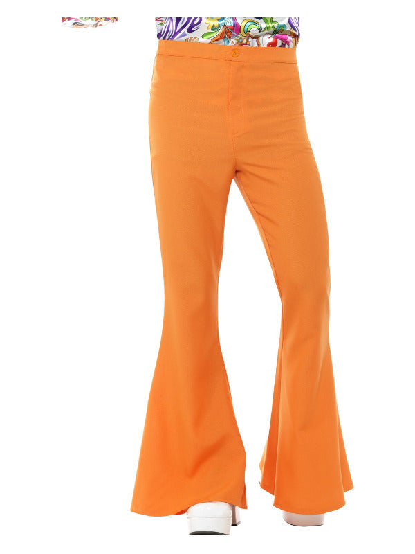 Flared Trousers, Mens, Orange - 2