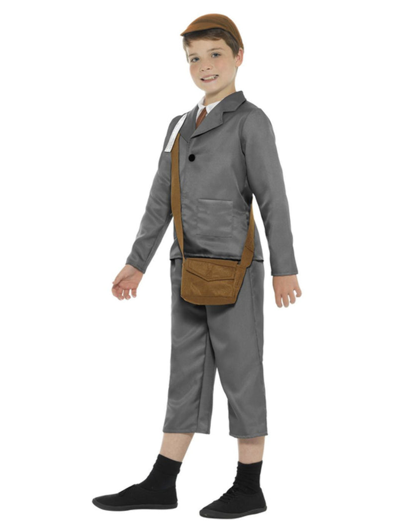 WW2 Evacuee Boy Costume, Grey - 4