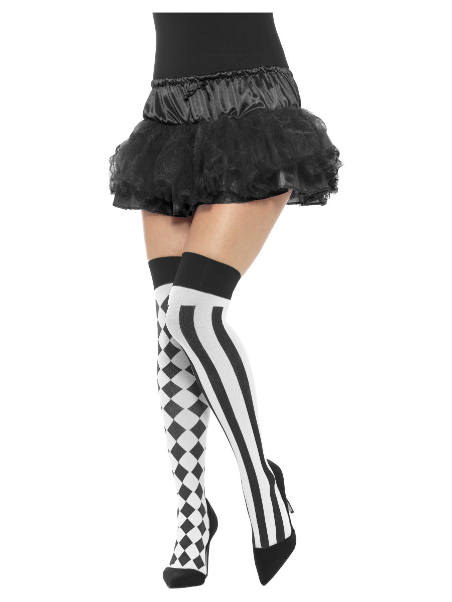 Harlequin Hold Ups, White & Black - 1