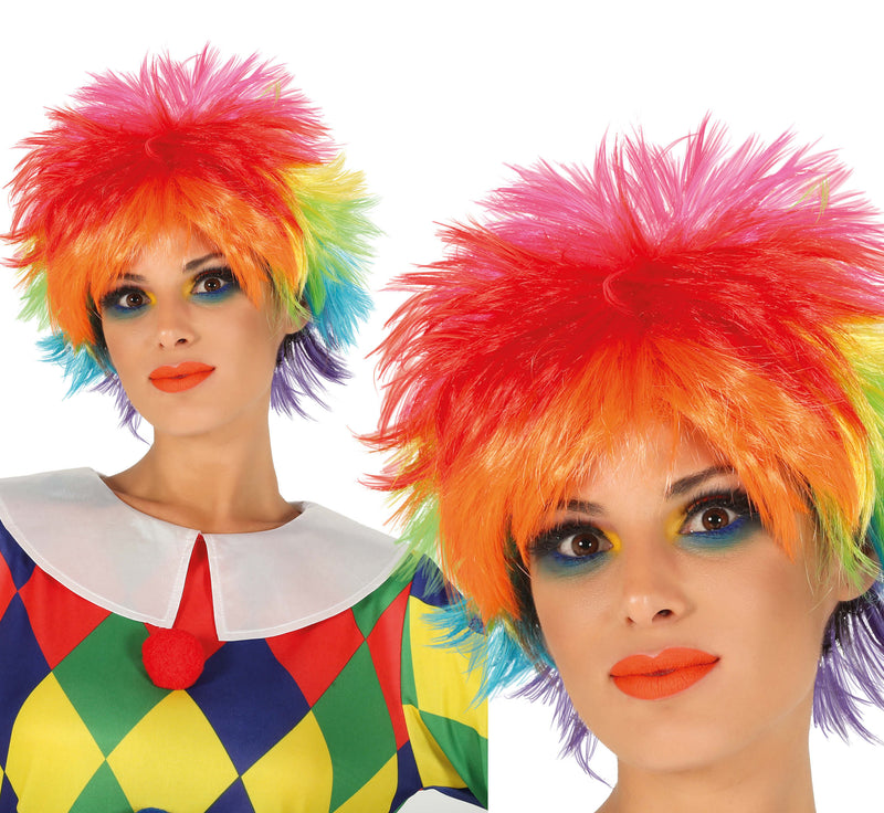 SHORT MULTICOLOR WIG HQ (BOX CONTAINER)
