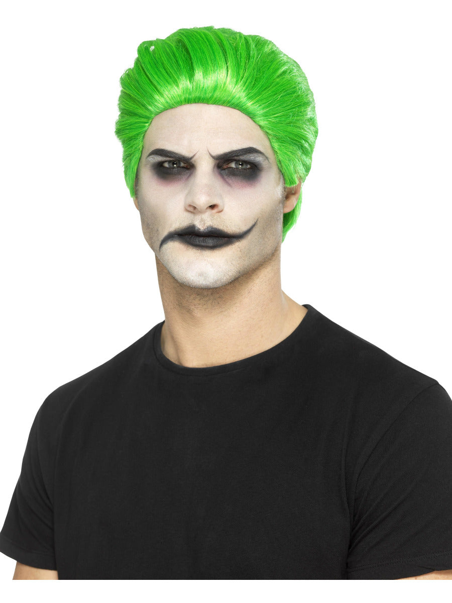 Slick Trickster Wig, Green - 1