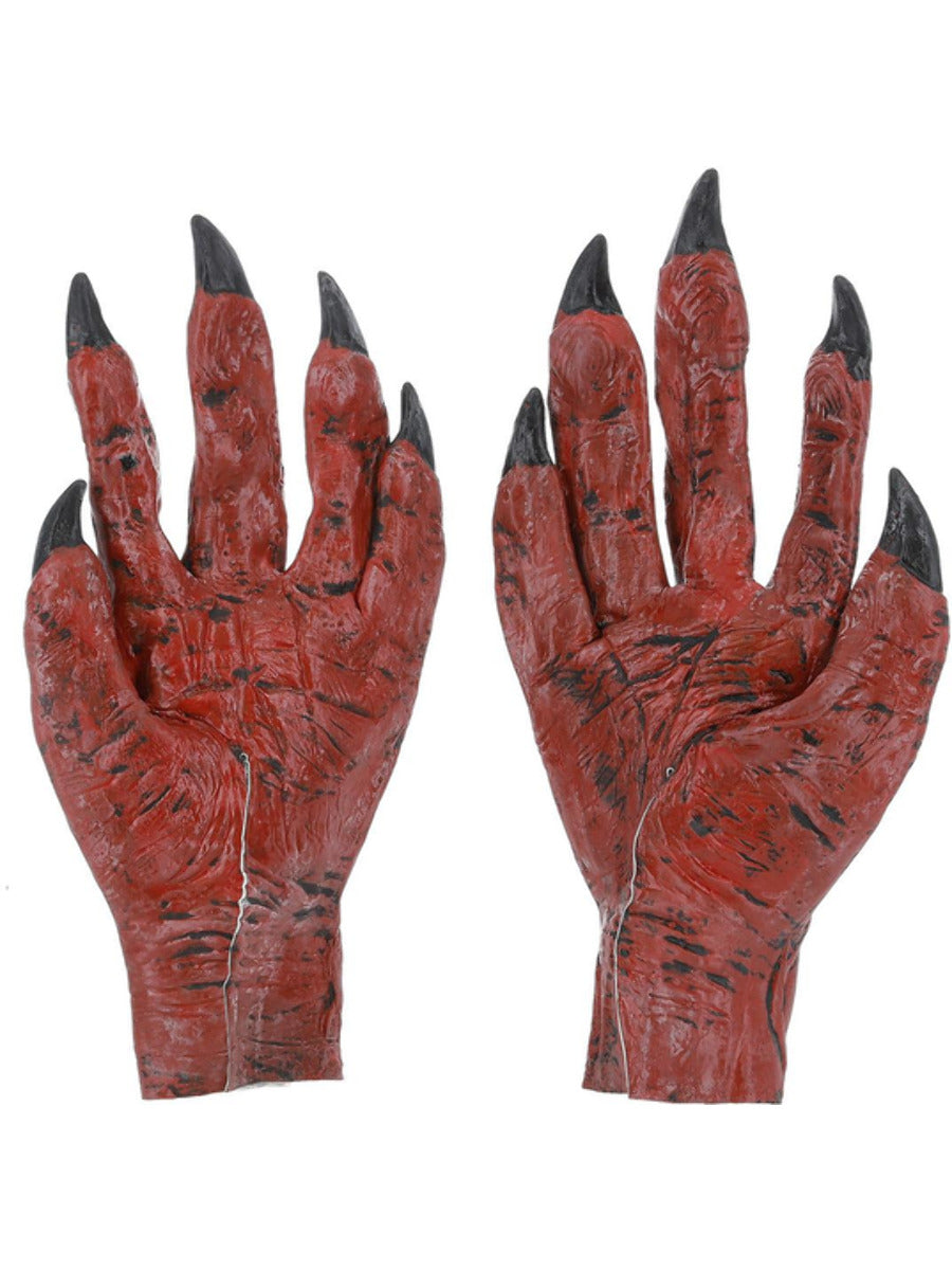 Devil Hands, Latex, Red - 3