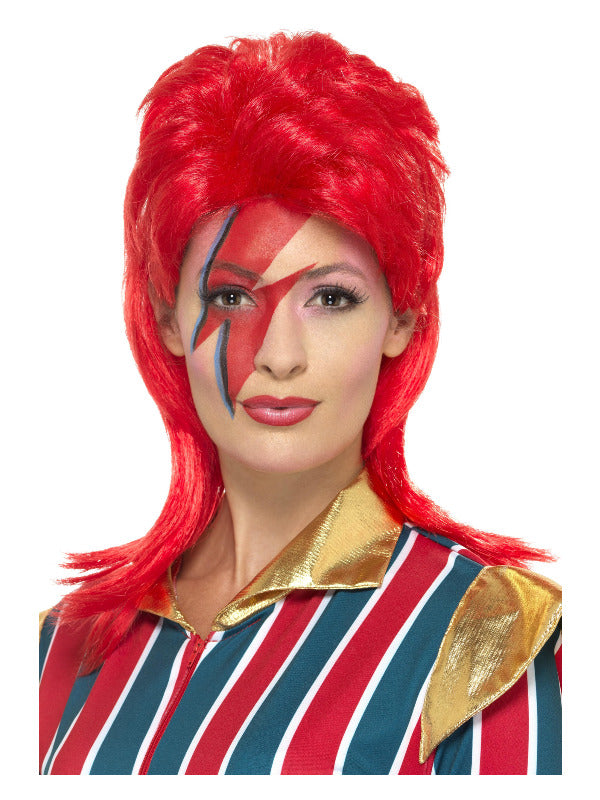 Space Superstar Wig, Red - 2