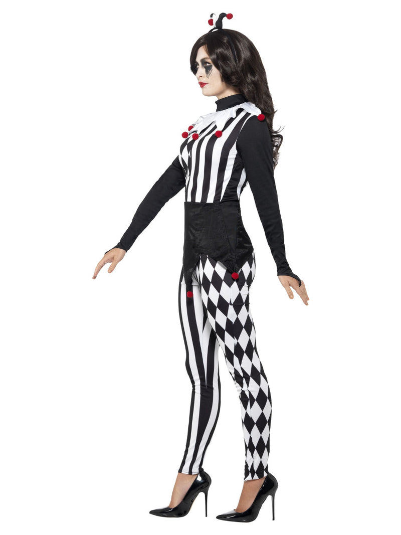 Female Jester Costume, Black - 4