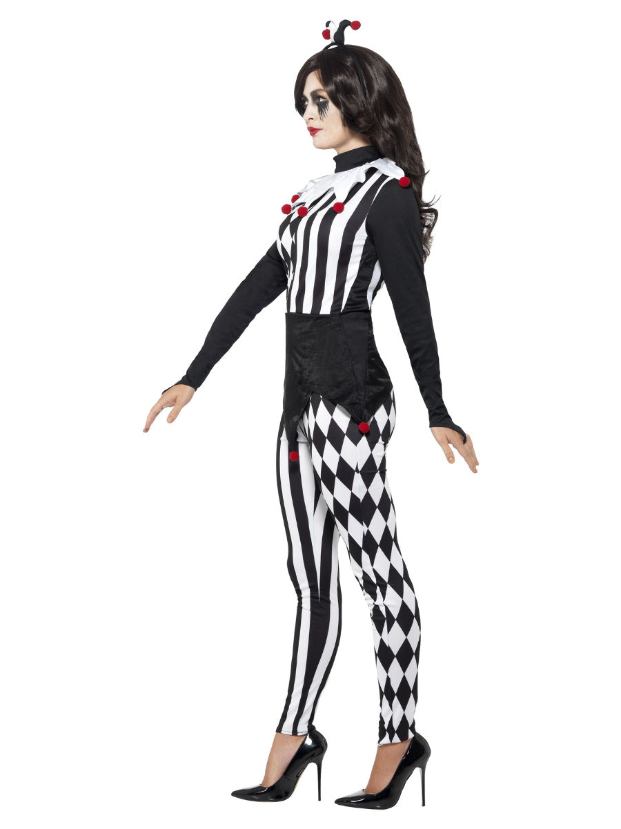 Female Jester Costume, Black - 4