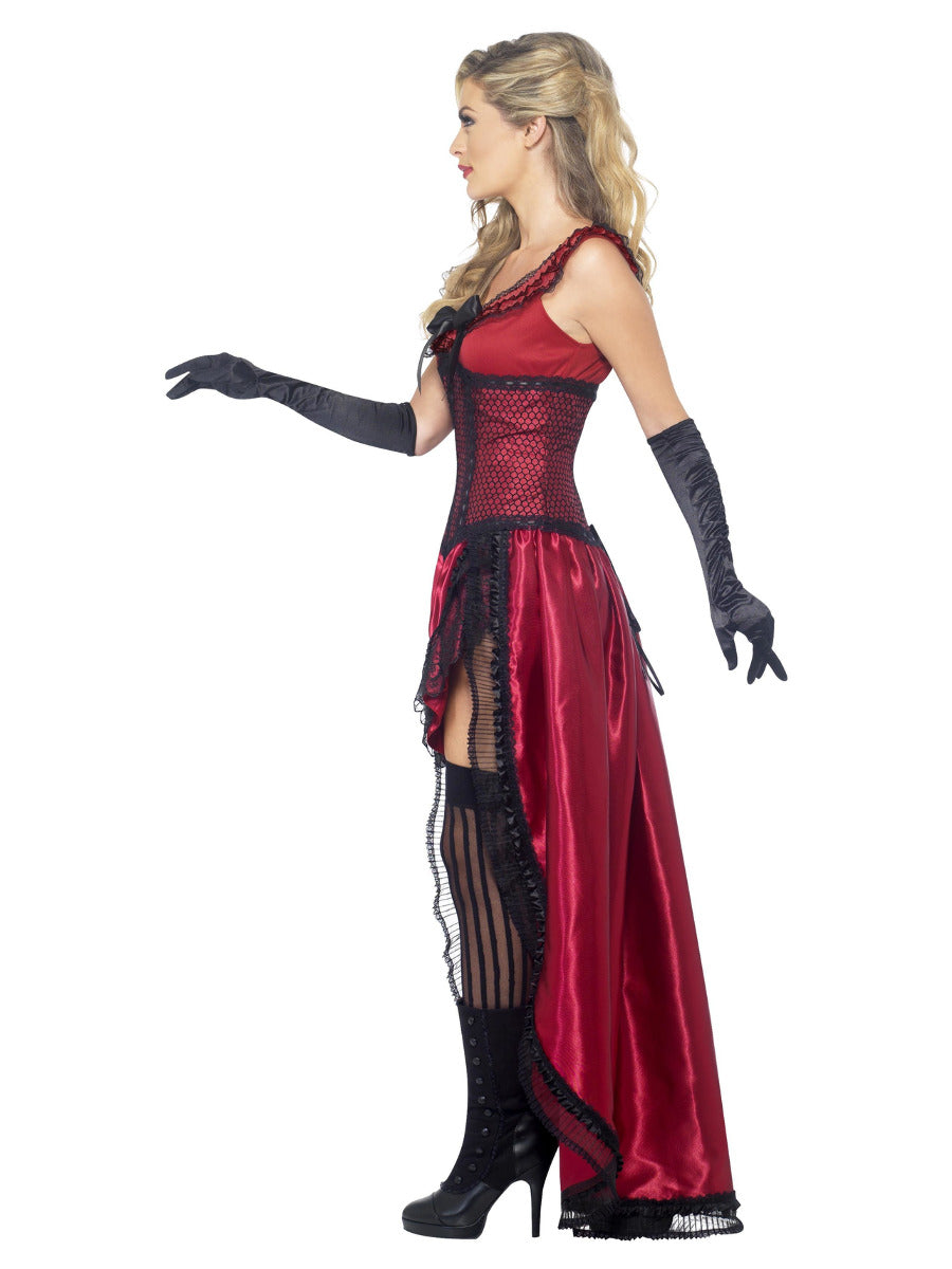 Deluxe Western Authentic Brothel Babe Costume, Bur - 4