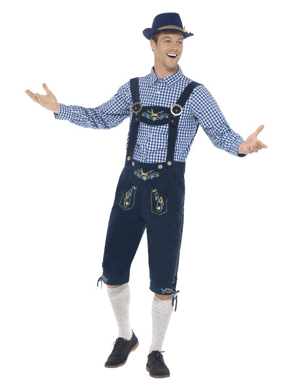 Deluxe Traditional Rutger Bavarian Costume, Blue - 2