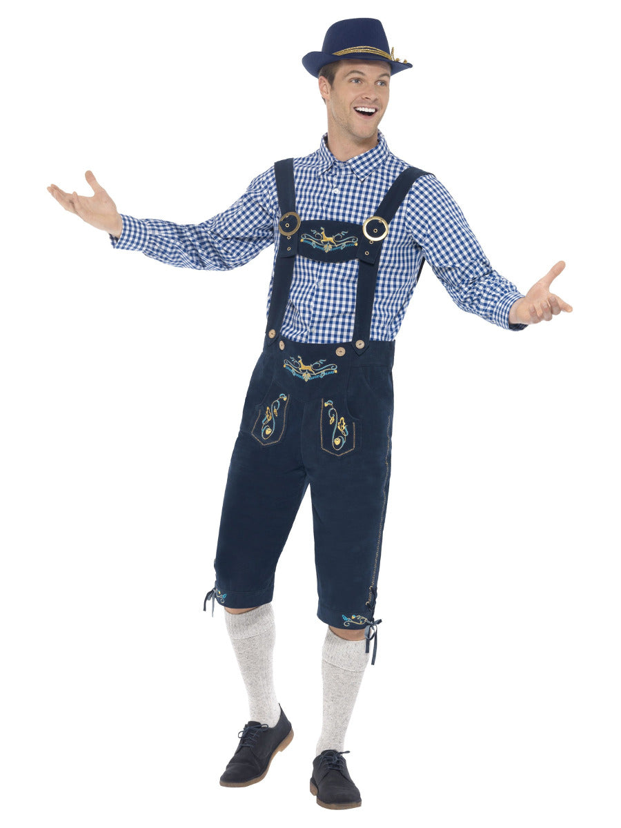 Deluxe Traditional Rutger Bavarian Costume, Blue - 1