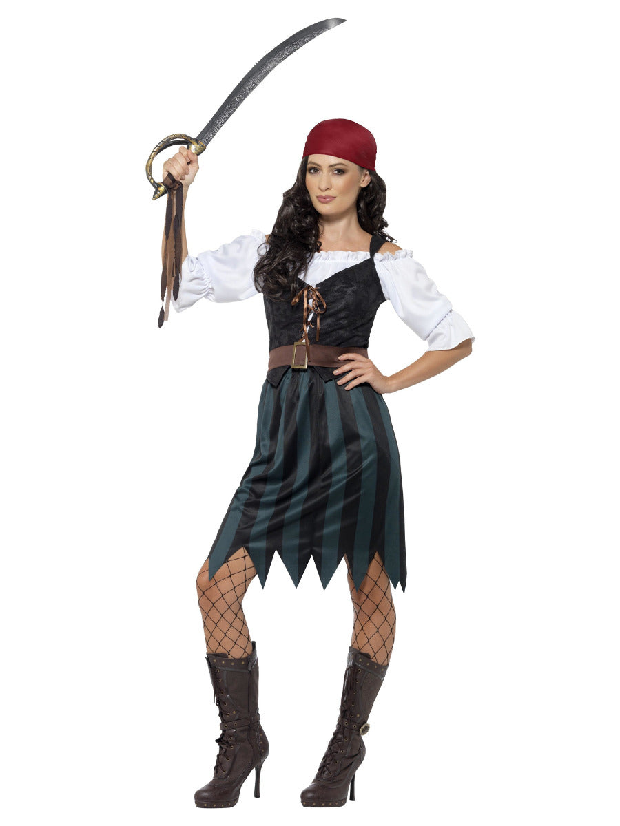 Pirate Deckhand Costume, Blue - 1