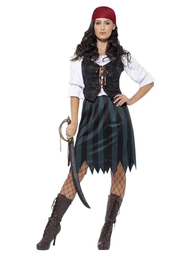 Pirate Deckhand Costume, Blue - 5