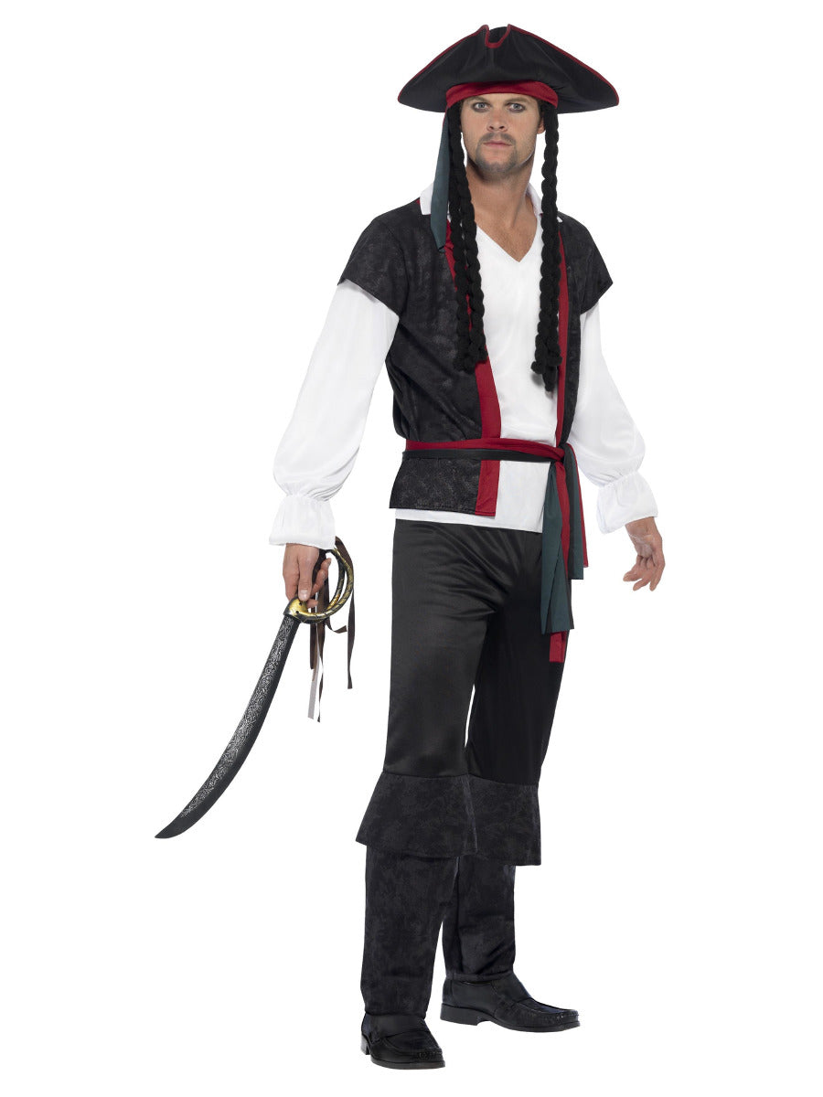 Aye Aye Pirate Captain Costume, Black - 1